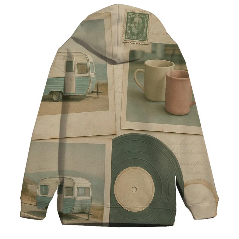 Polaroid Roadtrip Collage embroidered hoodies