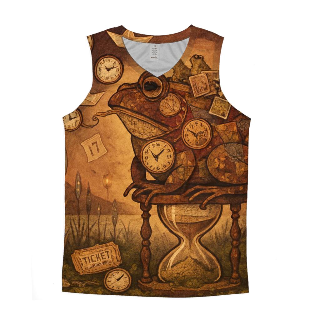 Patchwork Time Toad designer workout tanks