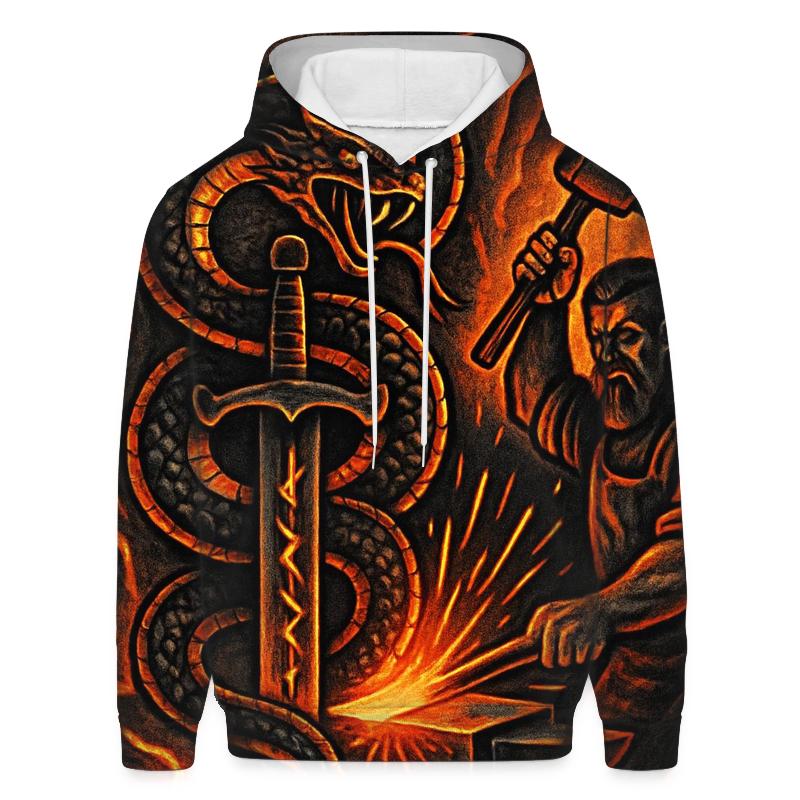 Volcanic Ouroboros Forgeborn hoodies fashion