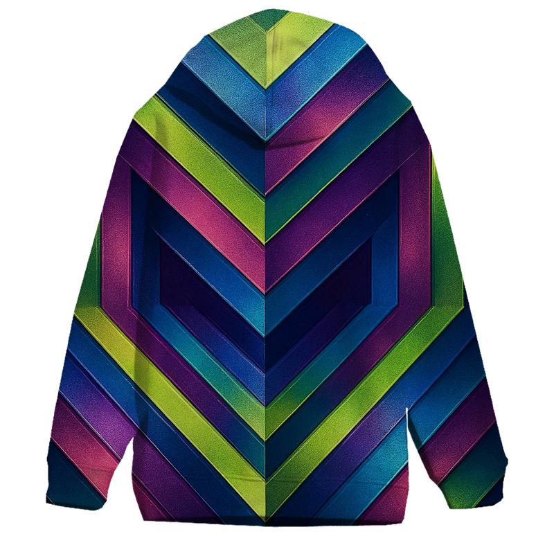 Galaxy Prism Strip zip-up hoodies