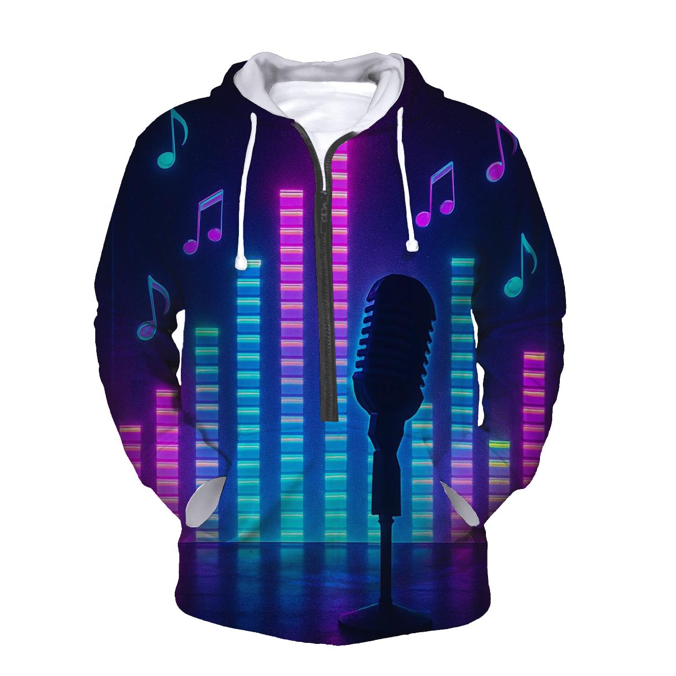 Neon Equalizer Mirage graphic hoodies
