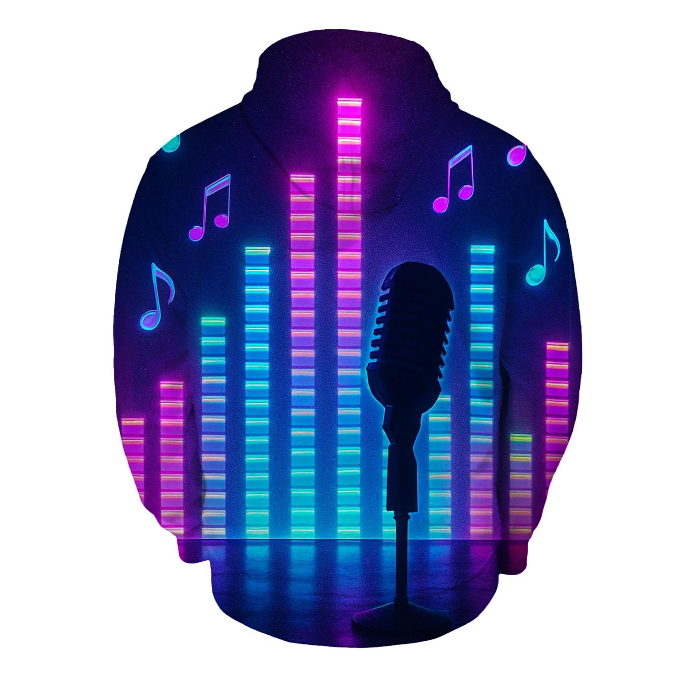 Neon Equalizer Mirage graphic hoodies