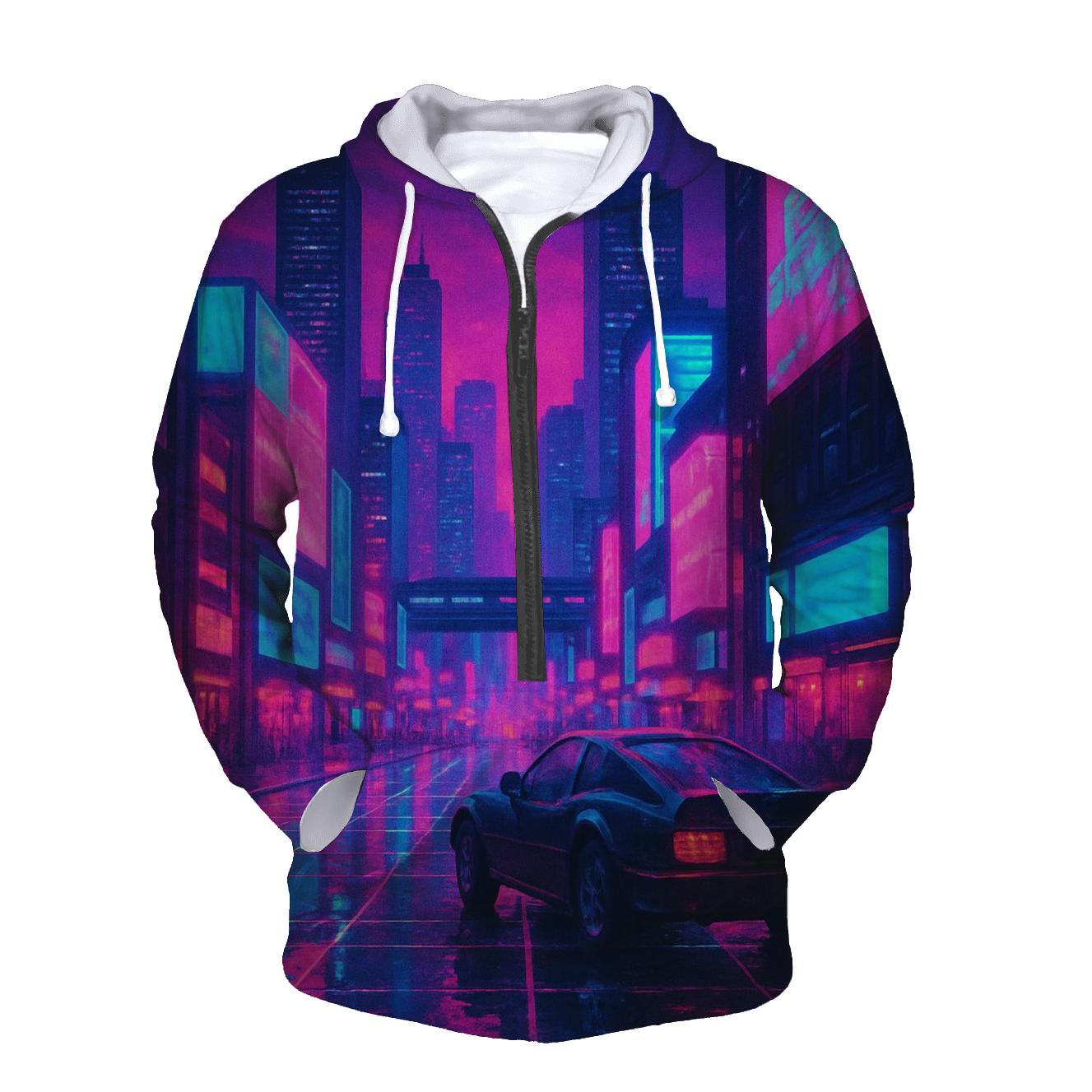Neon Retro Metropolis pullover hoodies