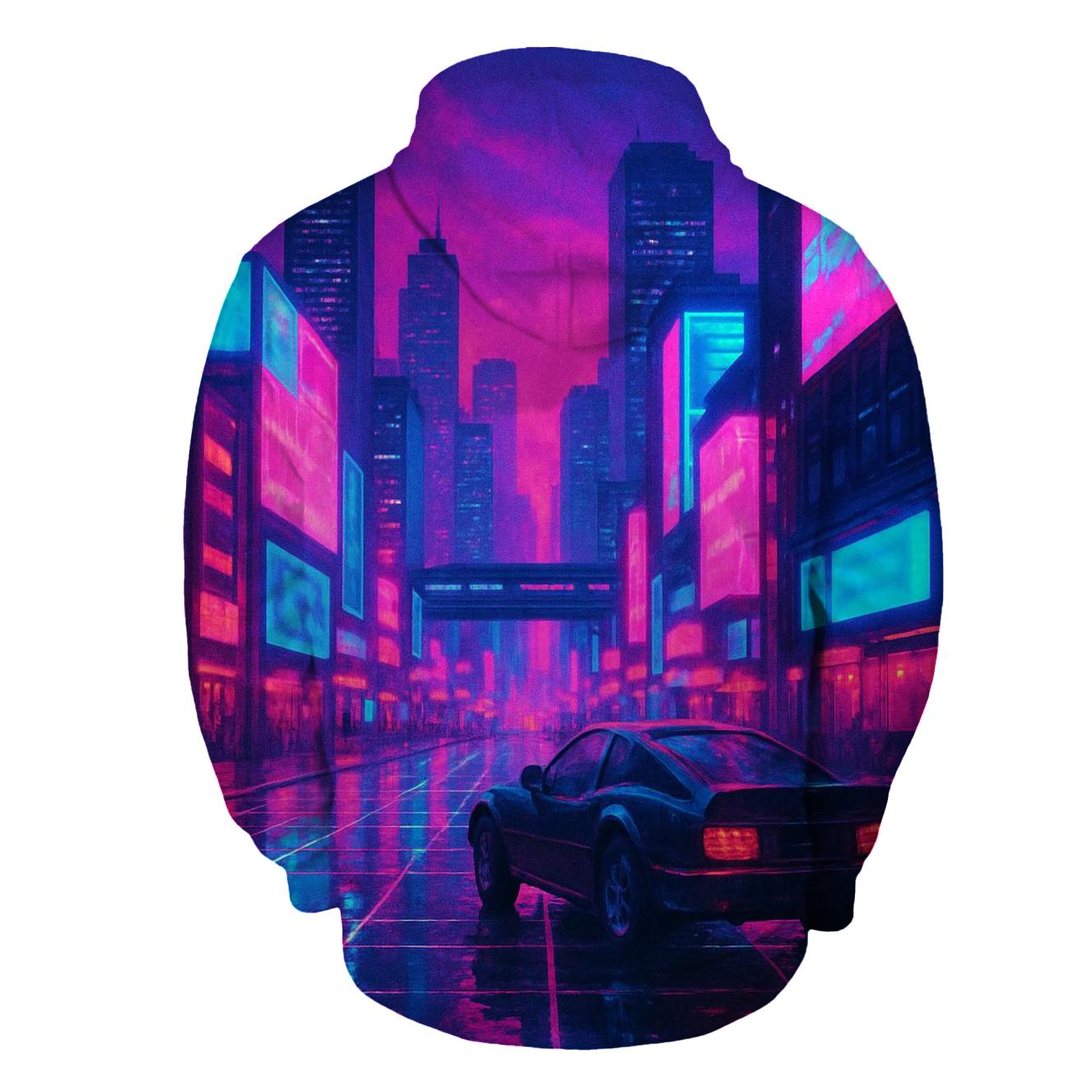 Neon Retro Metropolis pullover hoodies
