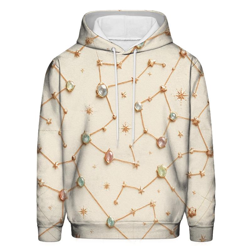 Gilded Star Map graphic hoodies