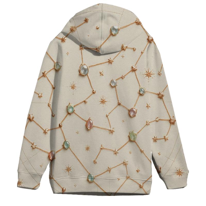 Gilded Star Map graphic hoodies