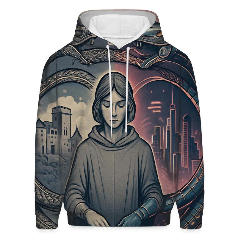 Mirrored Ouroboros Twins heavyweight hoodies