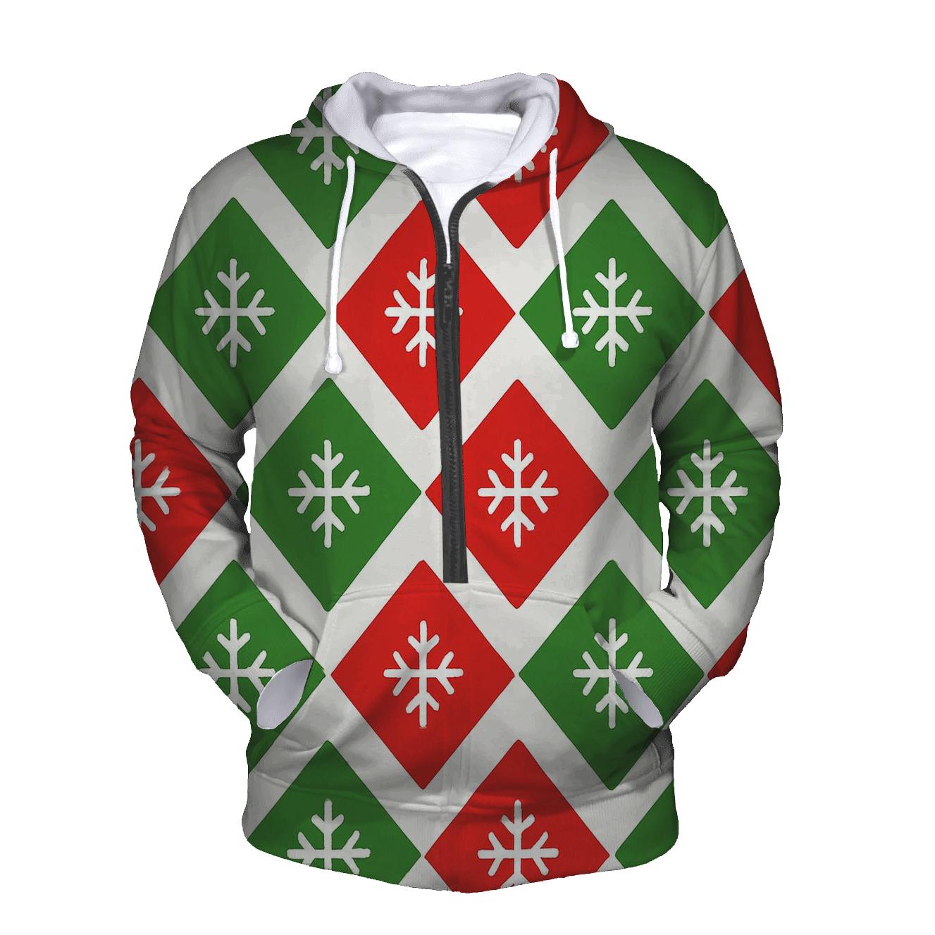 Diamond Snowflake Grid designer hoodies