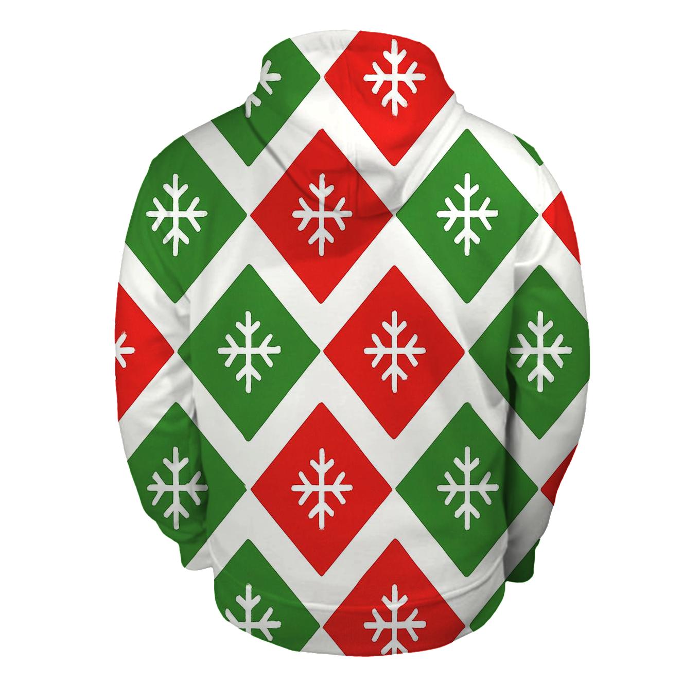 Diamond Snowflake Grid designer hoodies