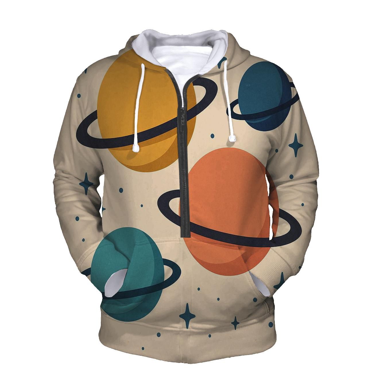 Groovy Planet Waves custom hoodies