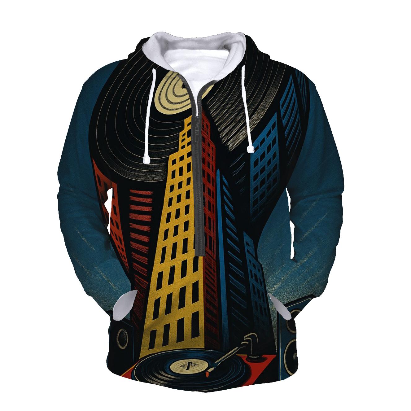 Vinyl Spiral City zip-up hoodies