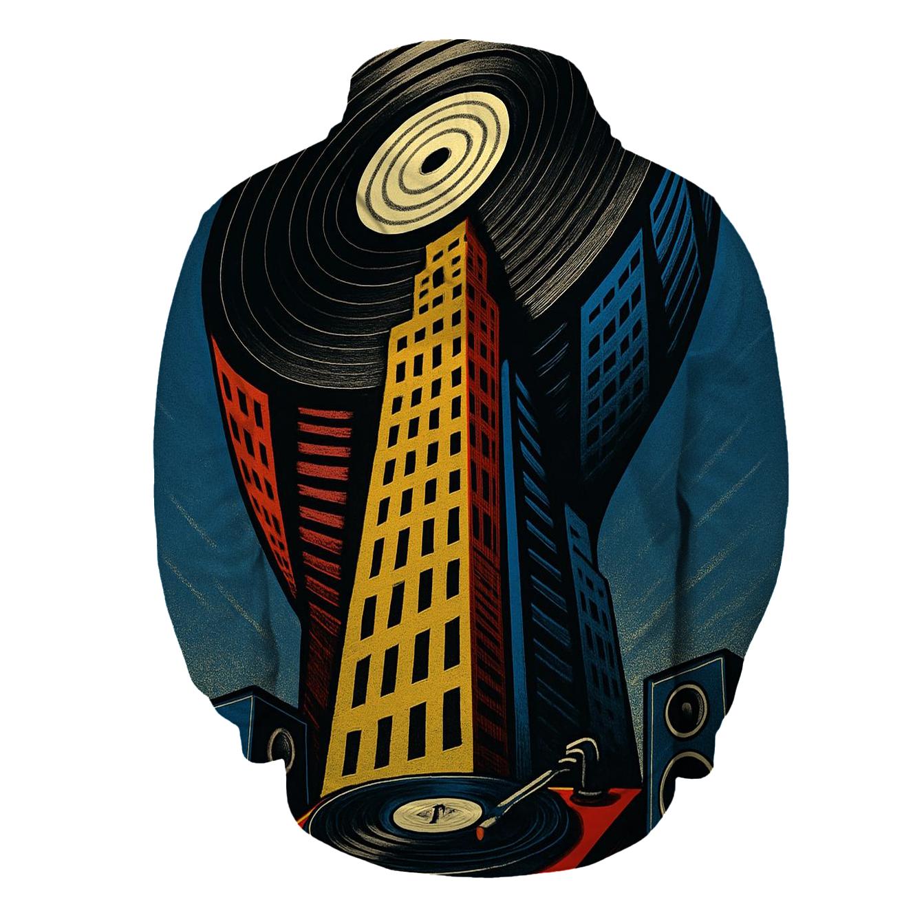 Vinyl Spiral City zip-up hoodies