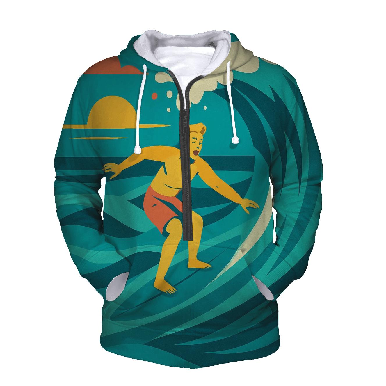 Ocean Surf Vector Collage hoodie designs