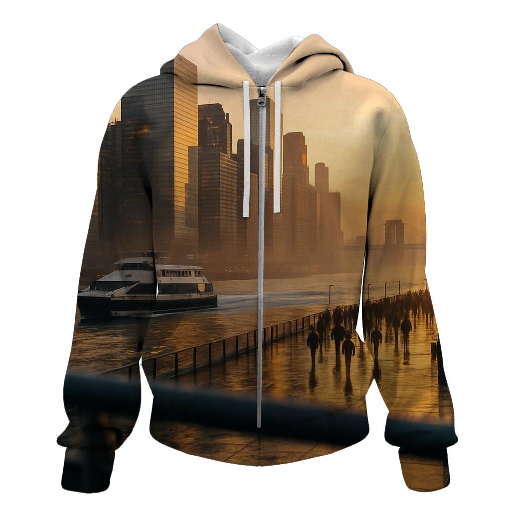 Sunrise Reflections Over Lower Manhattan hoodie trends