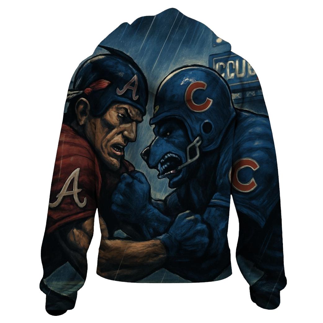 Midnight Standoff At Wrigley Field premium hoodies