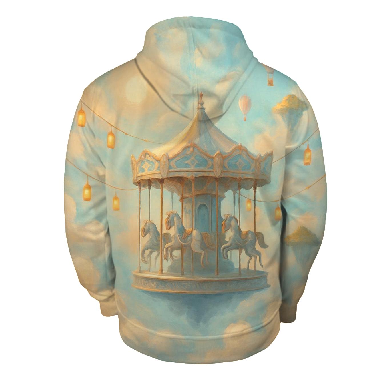Surreal Carousel Of Clouds printed hoodies