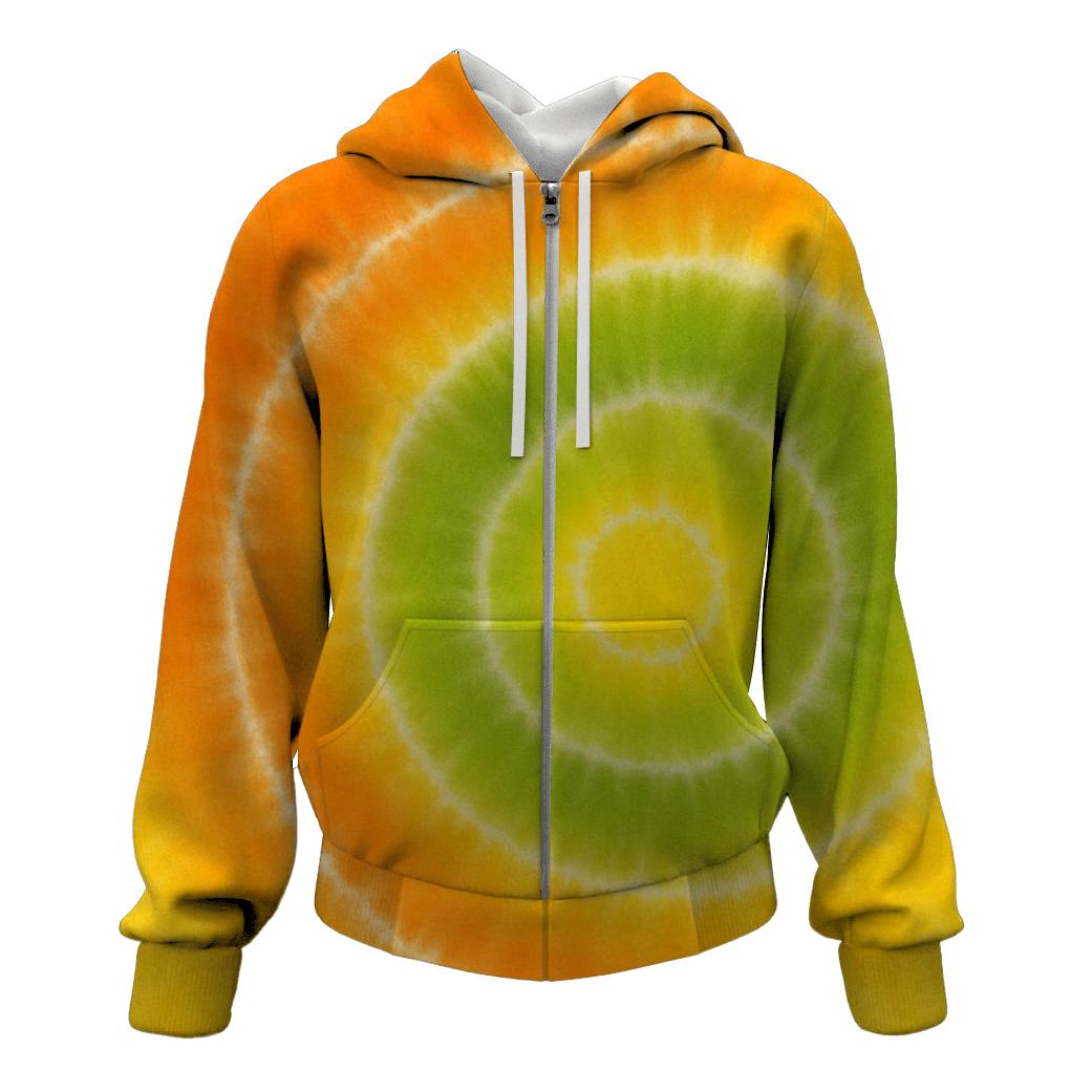 Citrus Bullseye Offset embroidered hoodies