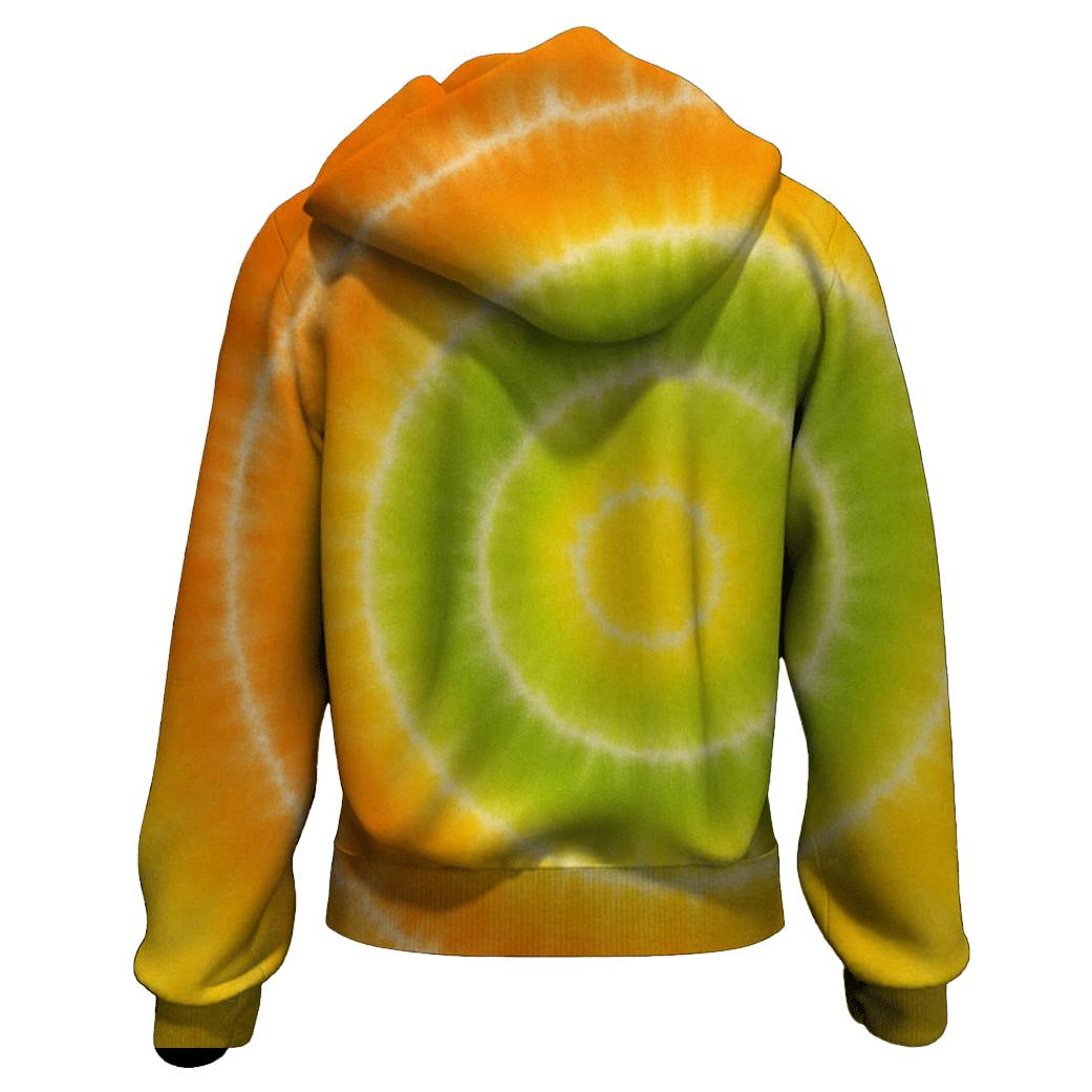 Citrus Bullseye Offset embroidered hoodies