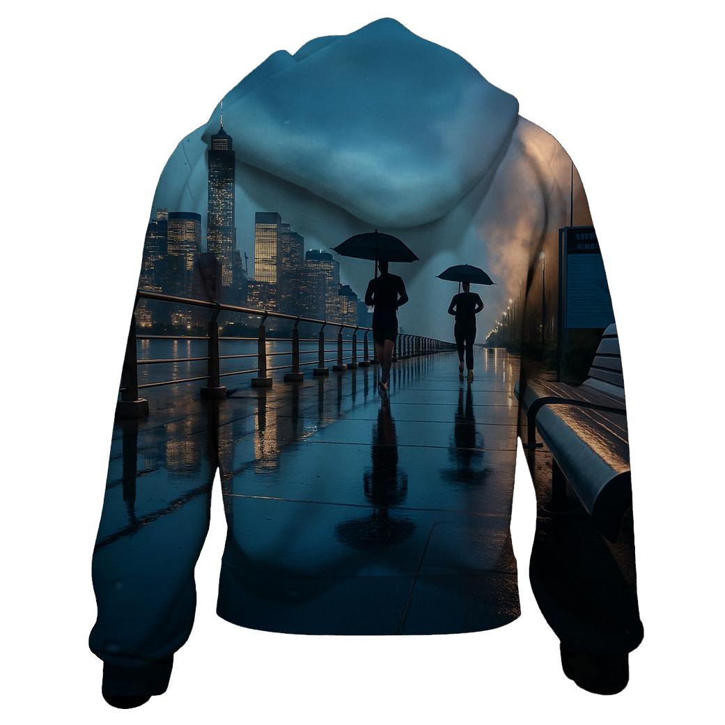 Rainwashed Riverside Twilight zip-up hoodies