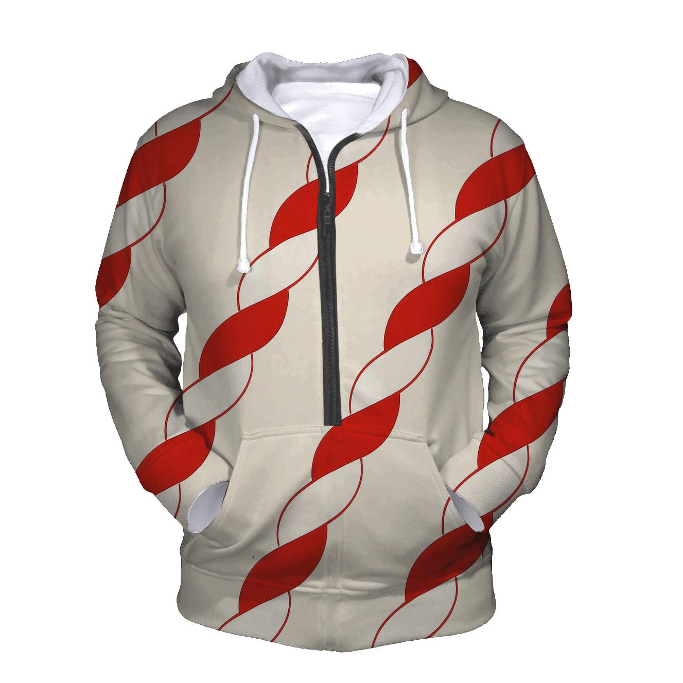 Geometric Candy Cane Twist custom hoodies