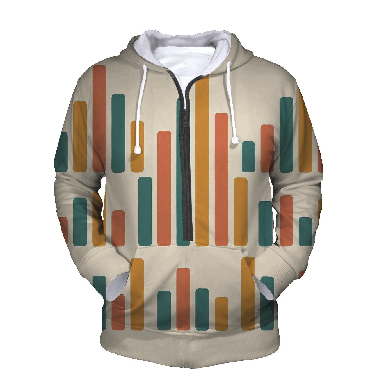 Analog Wave Bars lightweight hoodies