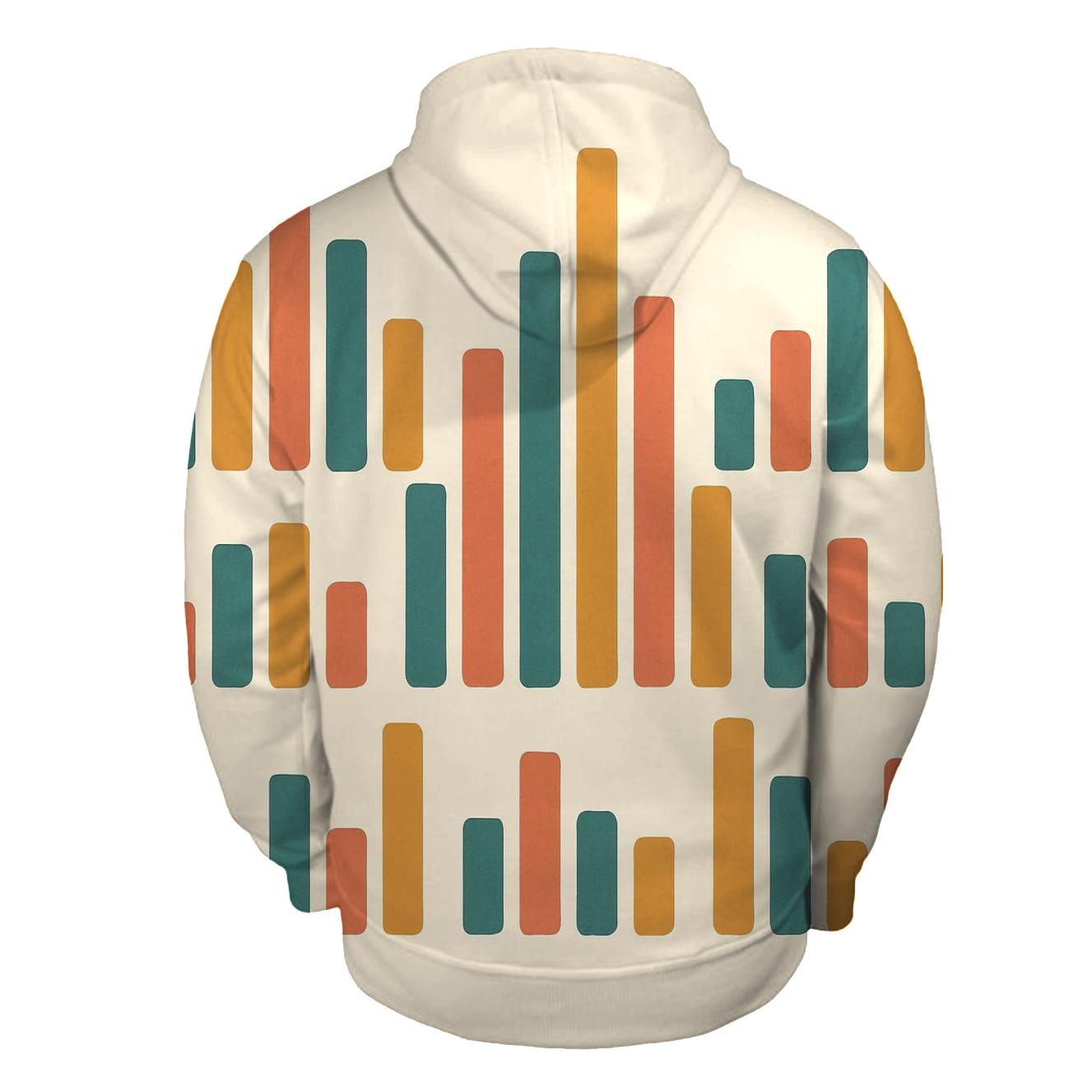 Analog Wave Bars lightweight hoodies