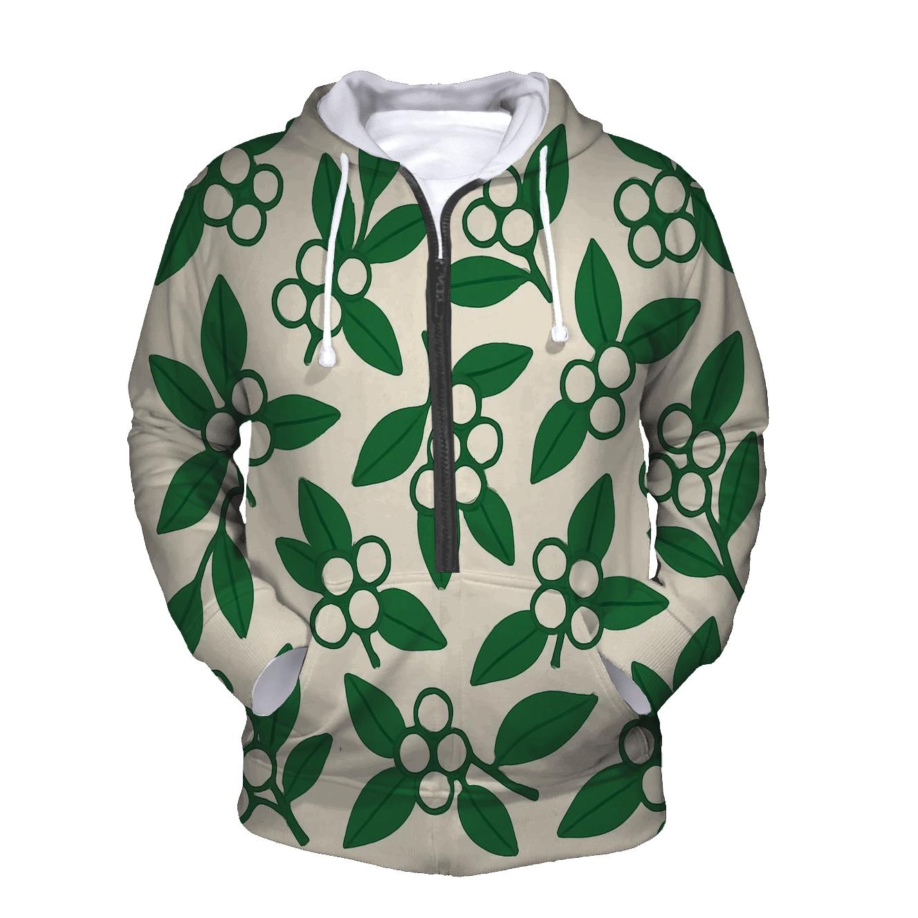Abstract Mistletoe Geometry graphic hoodies