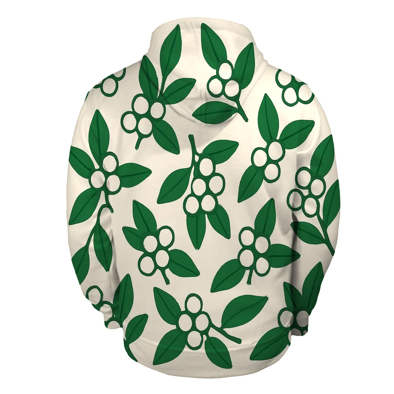Abstract Mistletoe Geometry graphic hoodies