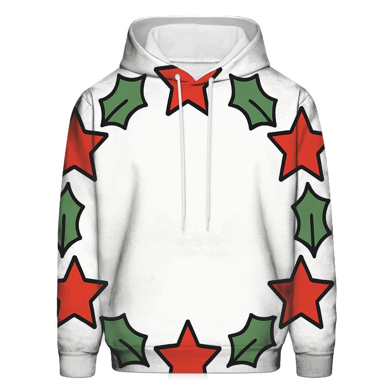 Starry Holly Wreath Harmony pullover hoodies