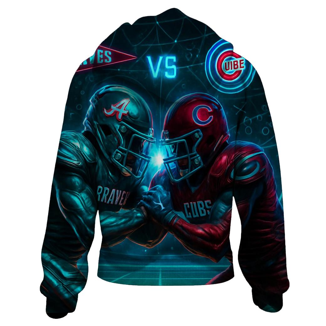 Futuristic Dome Clash premium hoodies