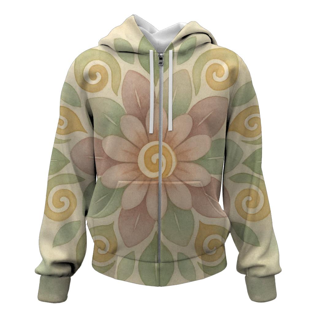 Quiet Bloom Mandala custom hoodies