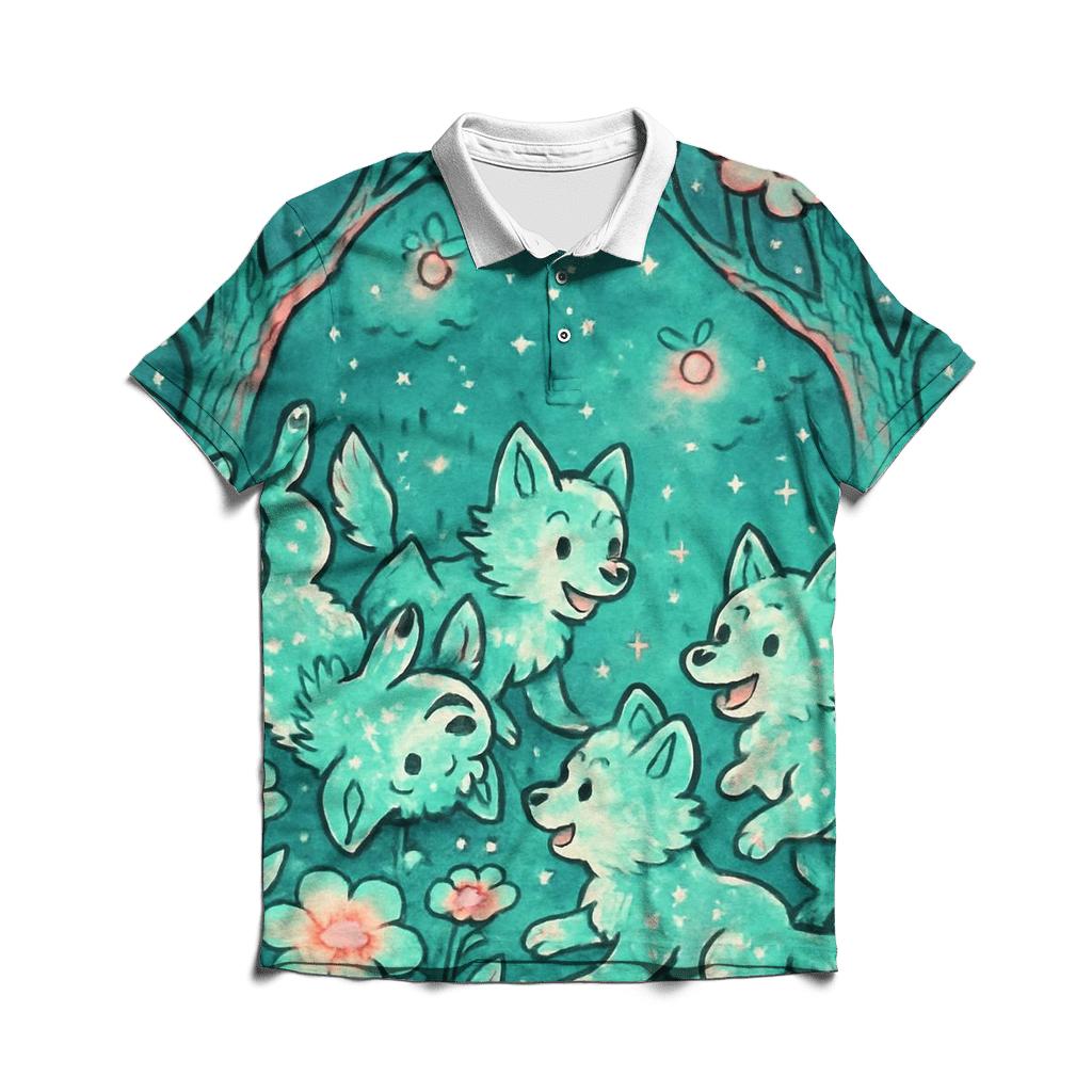 Celestial Pup Garden classic pique polos
