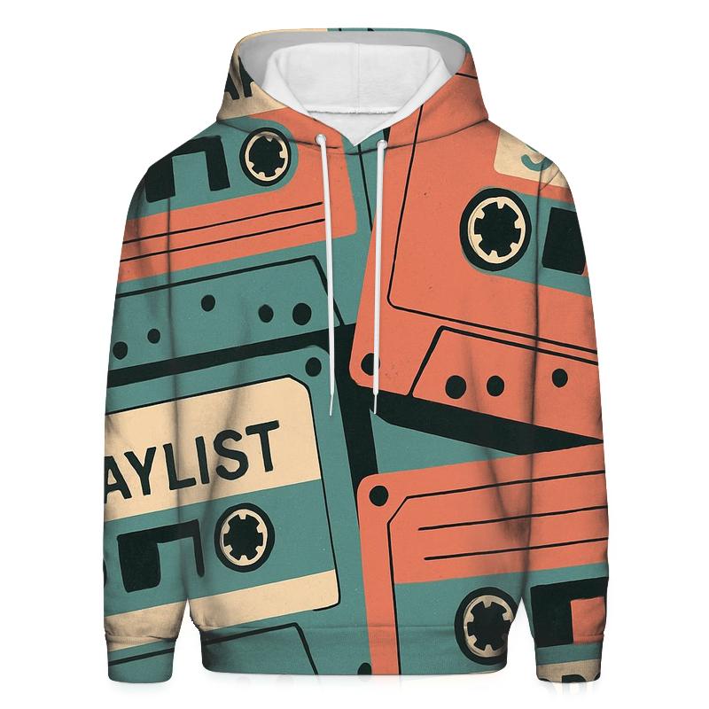 Cassette Tape Collage graphic hoodies
