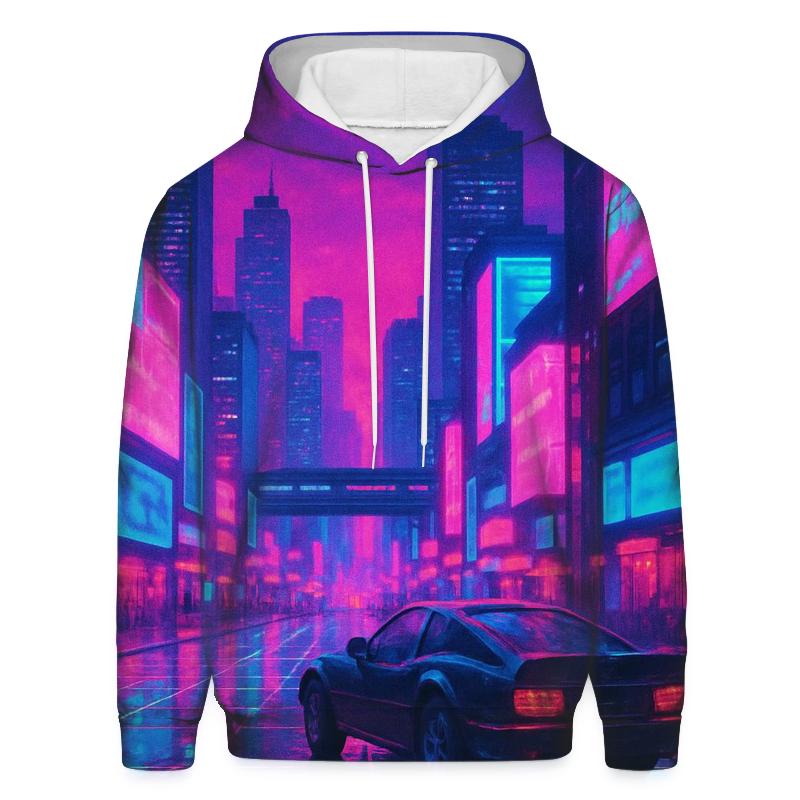 Neon Retro Metropolis hoodie trends