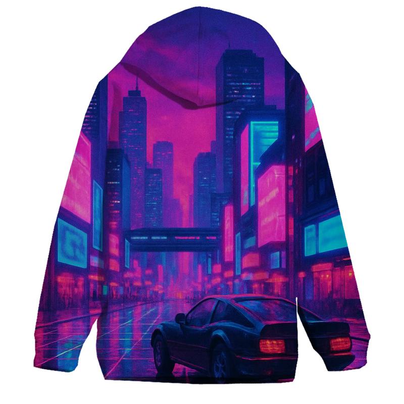 Neon Retro Metropolis hoodie trends