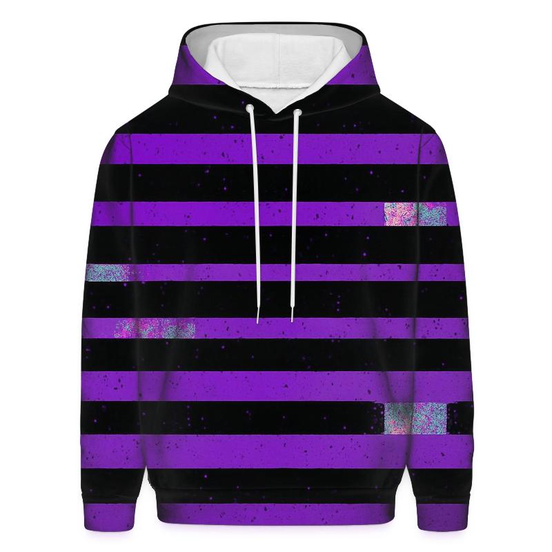 VHS Static Stripes pullover hoodies
