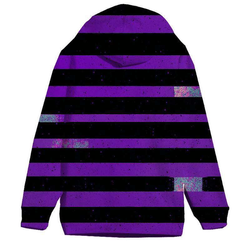 VHS Static Stripes pullover hoodies