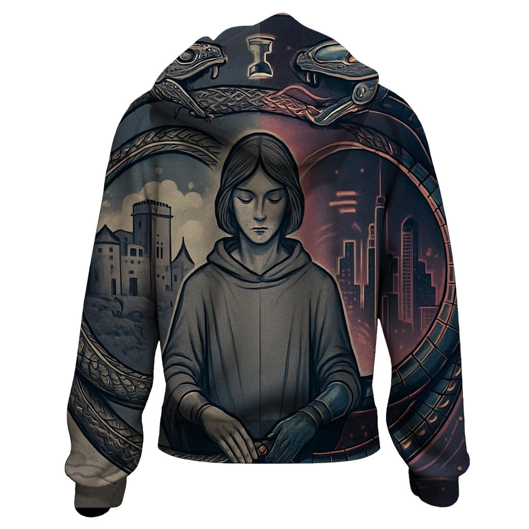 Mirrored Ouroboros Twins premium hoodies