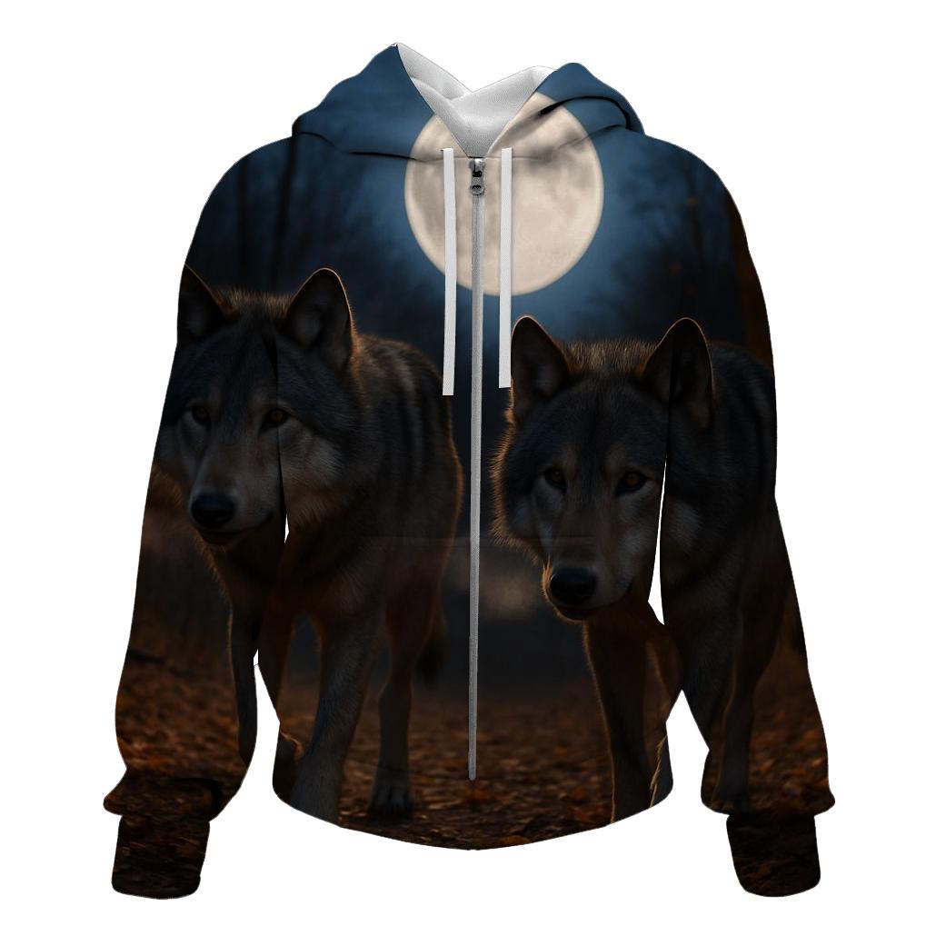 Autumn Moon Patrol embroidered hoodies