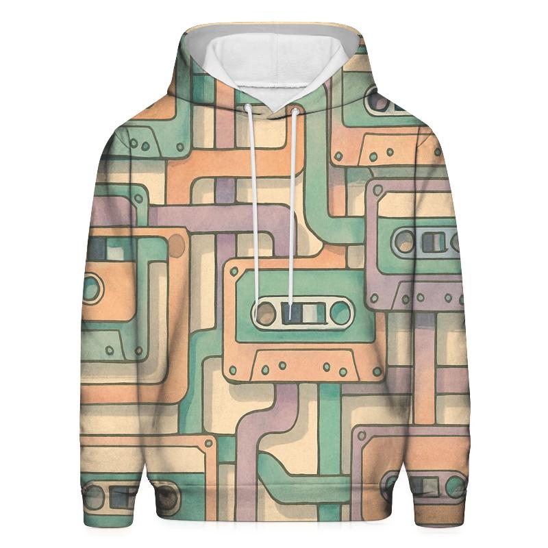Cassette Maze Retro embroidered hoodies