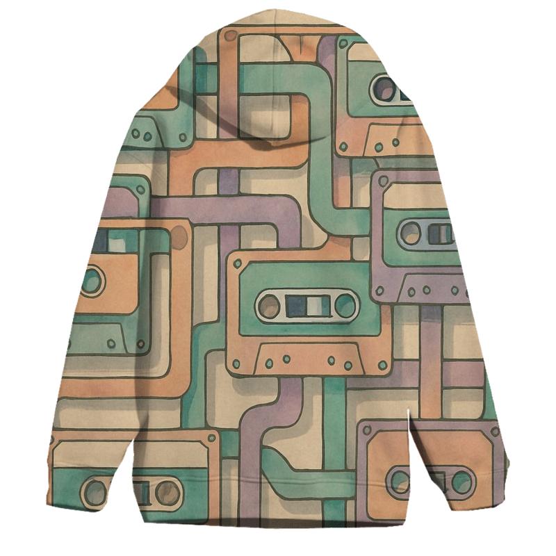 Cassette Maze Retro embroidered hoodies