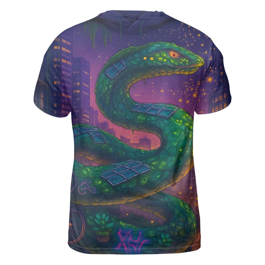 Skyscraper Garden Serpent vibrant all-over design tees