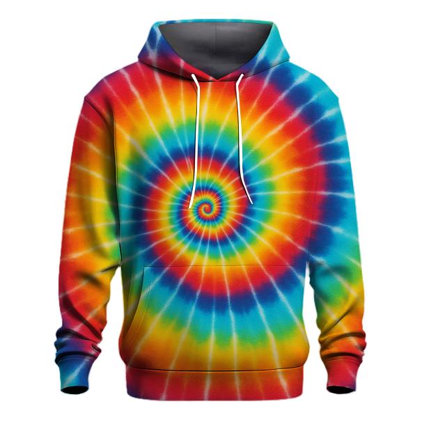 Rainbow Spiral Burst pullover hoodies