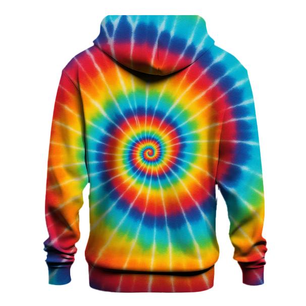 Rainbow Spiral Burst pullover hoodies