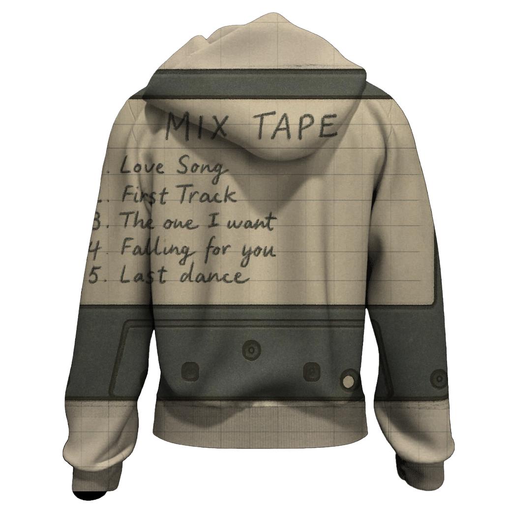 Classic Cassette Tape Label printed hoodies