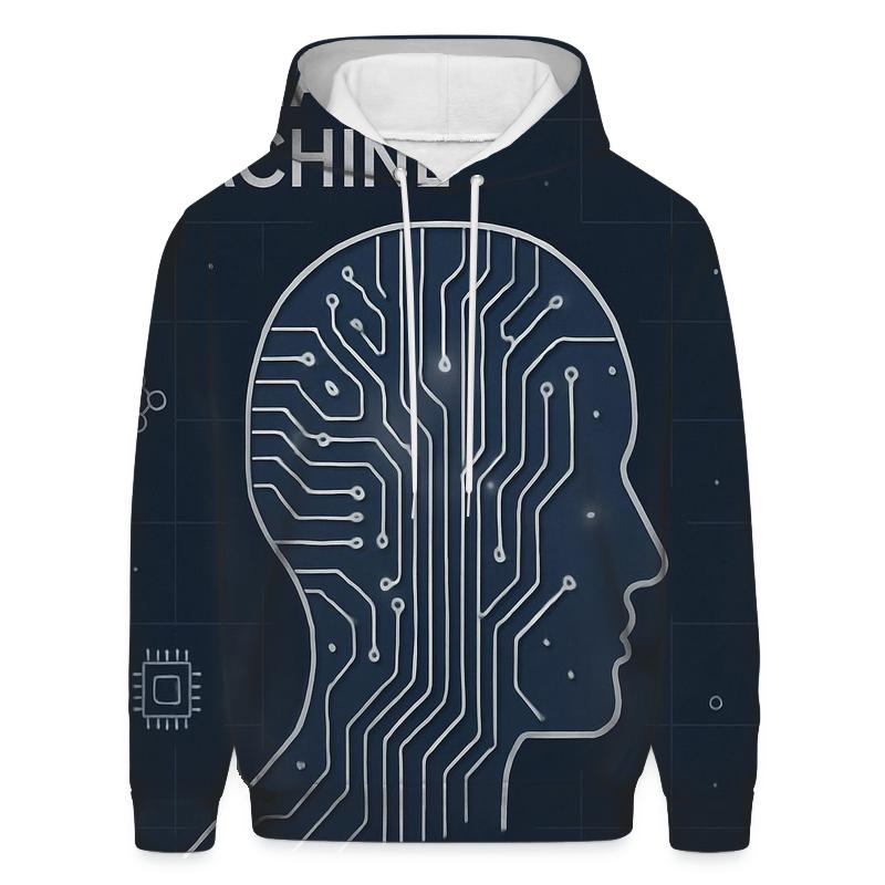 Minimal Tech Circuit Poster pullover hoodies