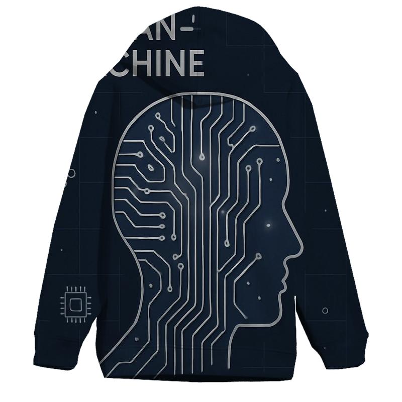 Minimal Tech Circuit Poster pullover hoodies