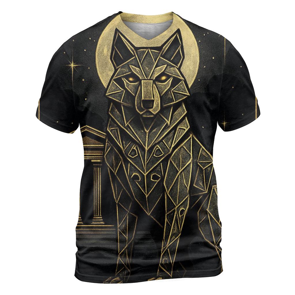 Geometric Lunar Guardian trendy printed shirt styles