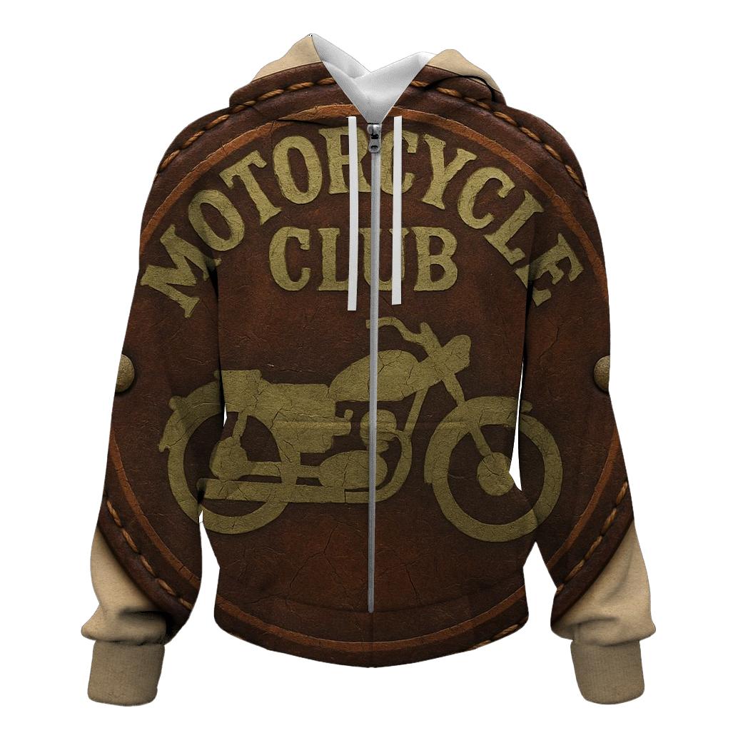 Rustic Motorcycle Club Badge pullover hoodies