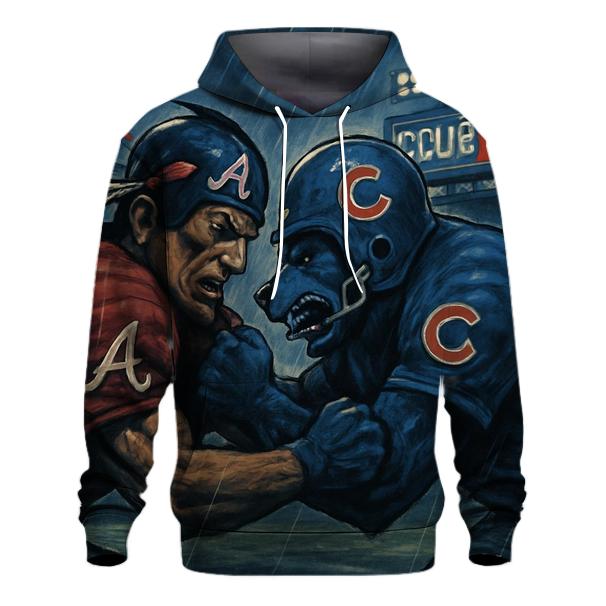 Midnight Standoff At Wrigley Field embroidered hoodies